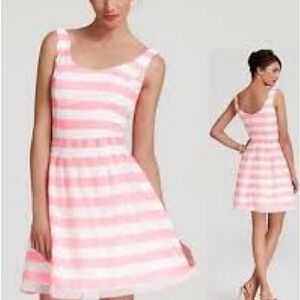 Lilly Pulitzer Posey Hot Pink / White Dress striped dress, size 4
